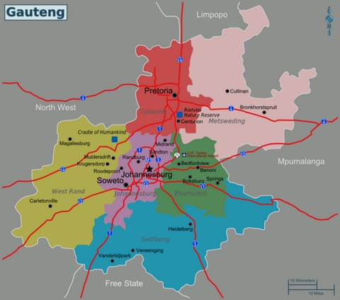 Gauteng Map 